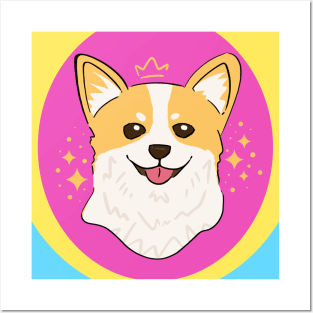 Corgi Portrait Posters and Art